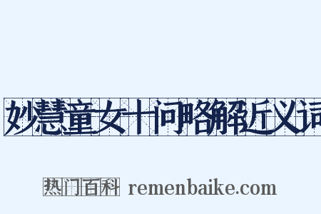 妙慧童女十问略解近义词是什么意思的图片